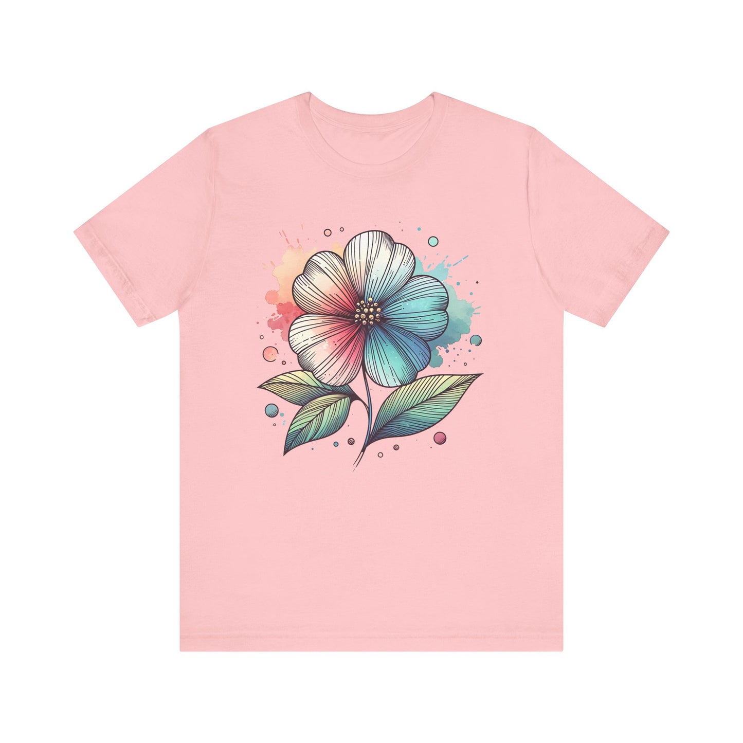 single flower jersey short sleeve tee