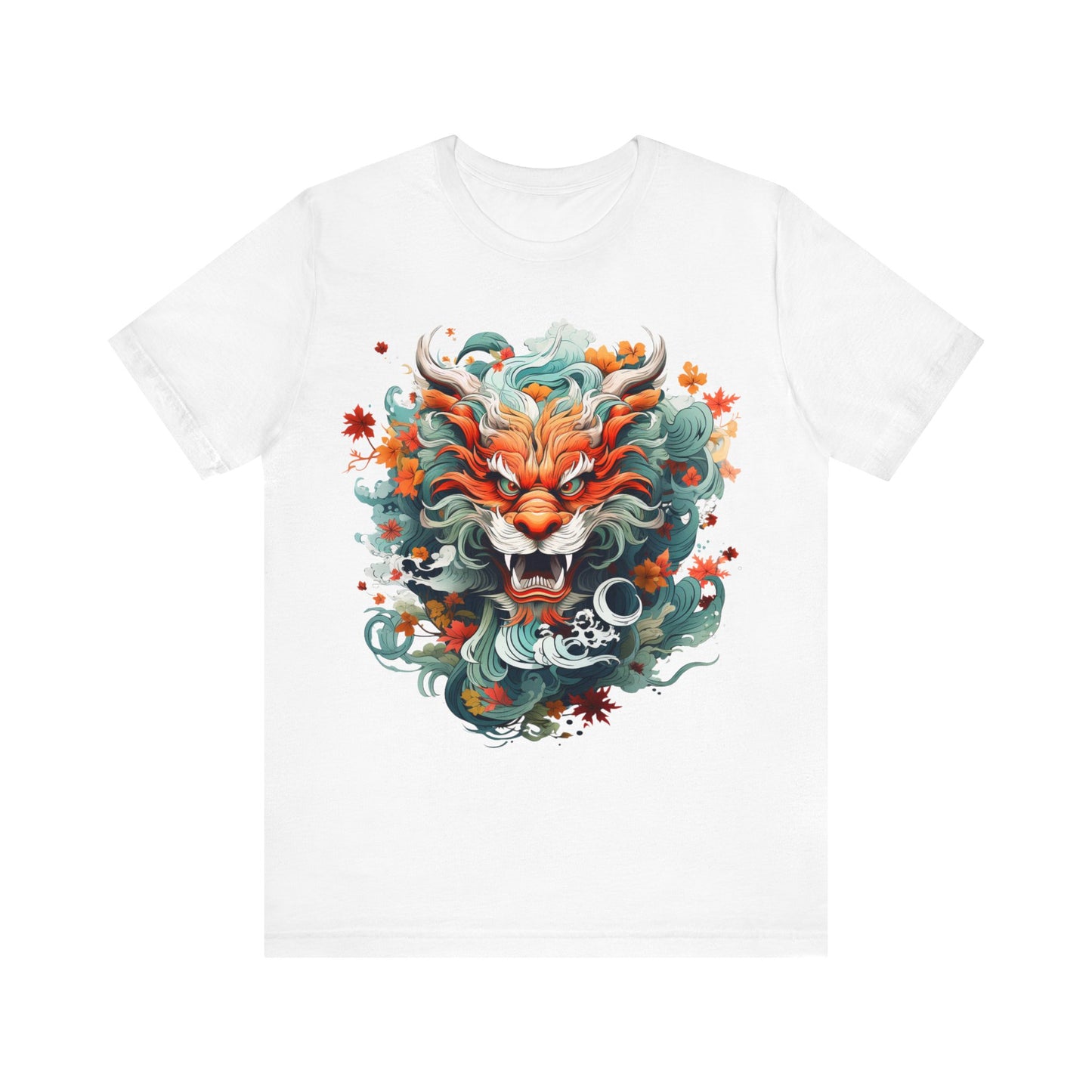 cartoon fierce loong pattern t-shirt