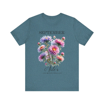 September Aster Flowers T-Shirt