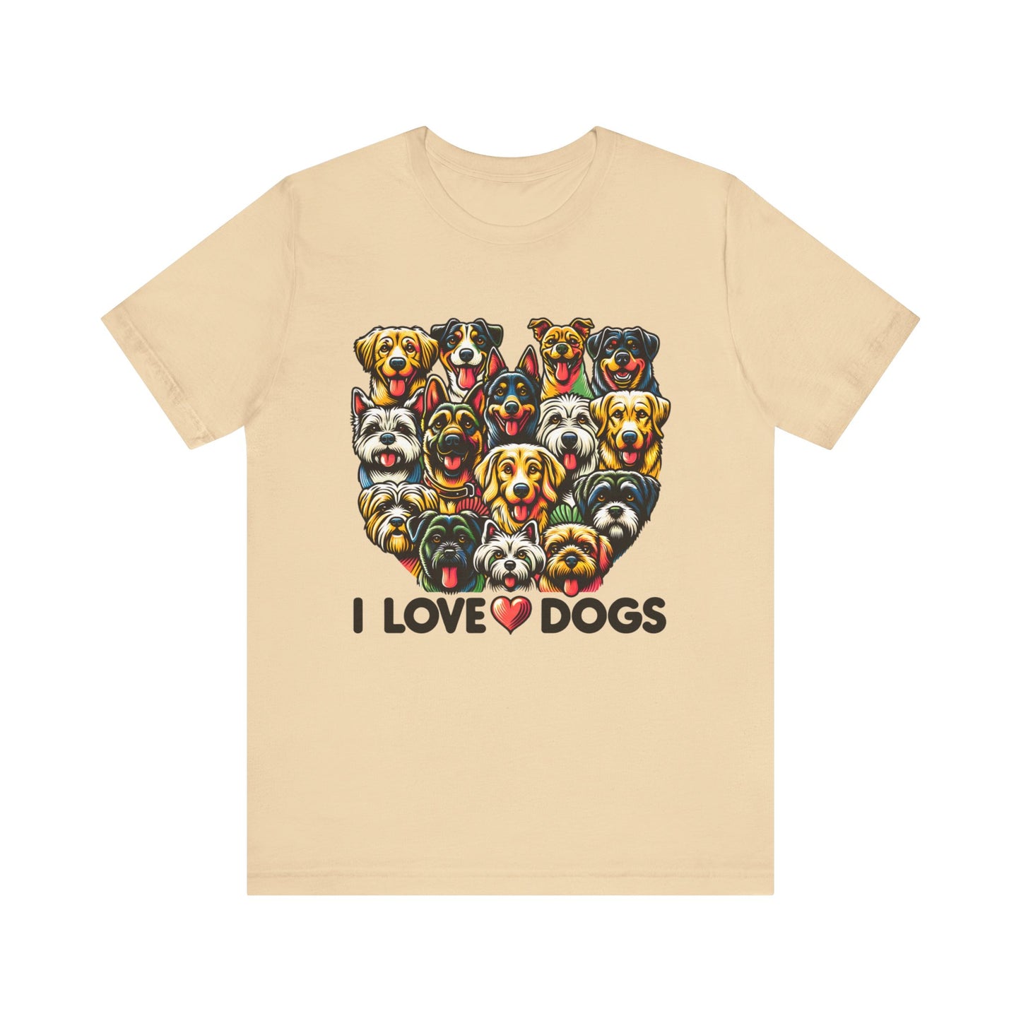 i love dogs unisex jersey short sleeve tee