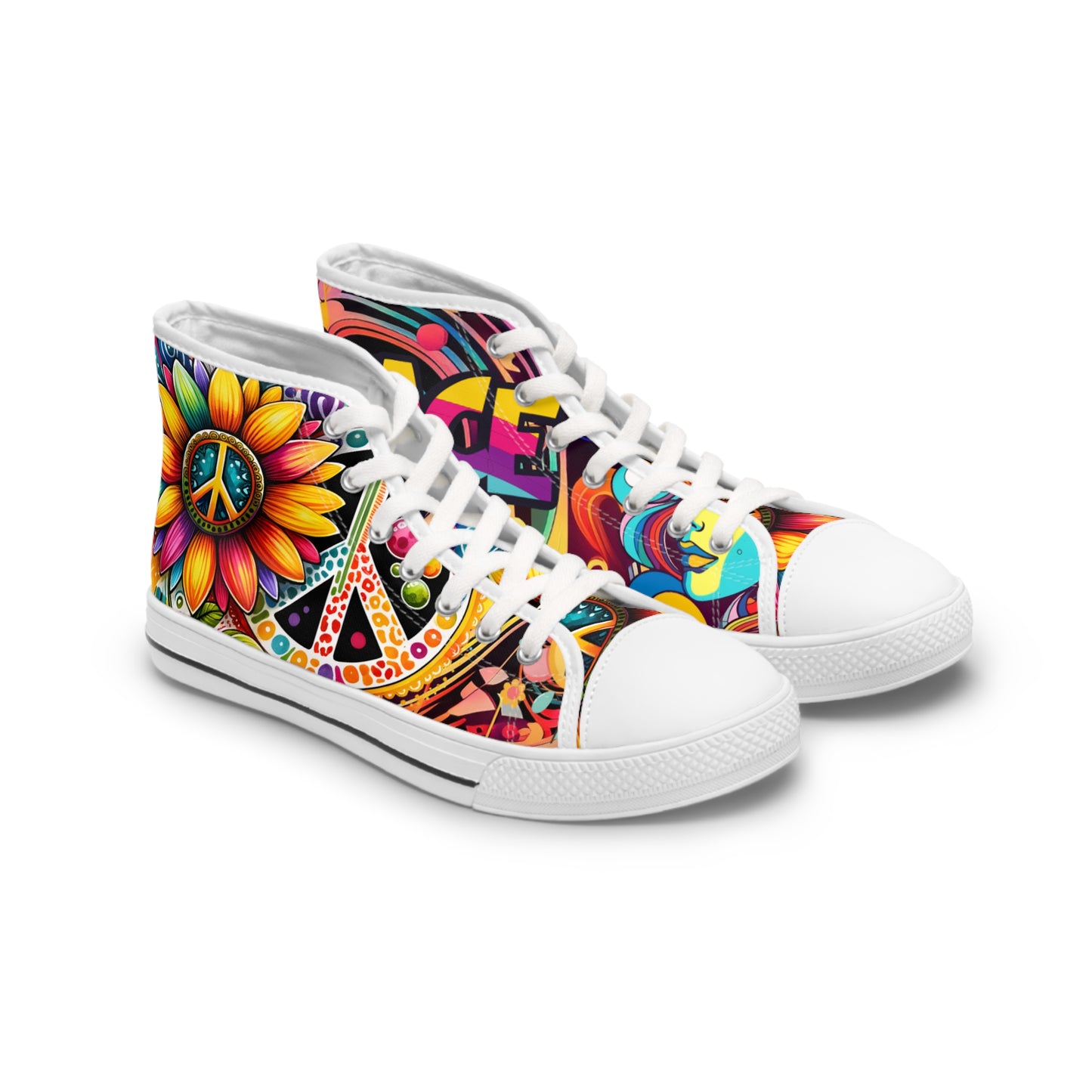 colorful mandala art sneakers