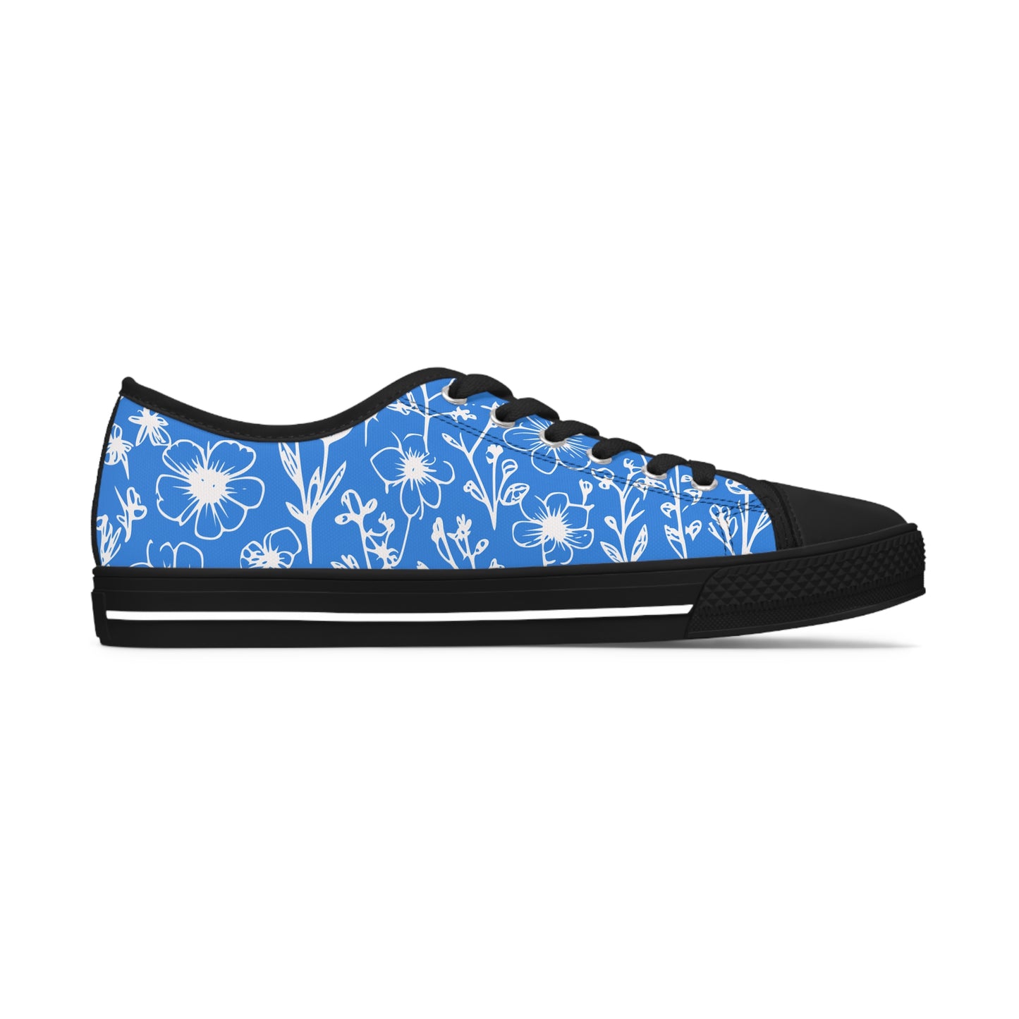 blue and white women's low top sneakers