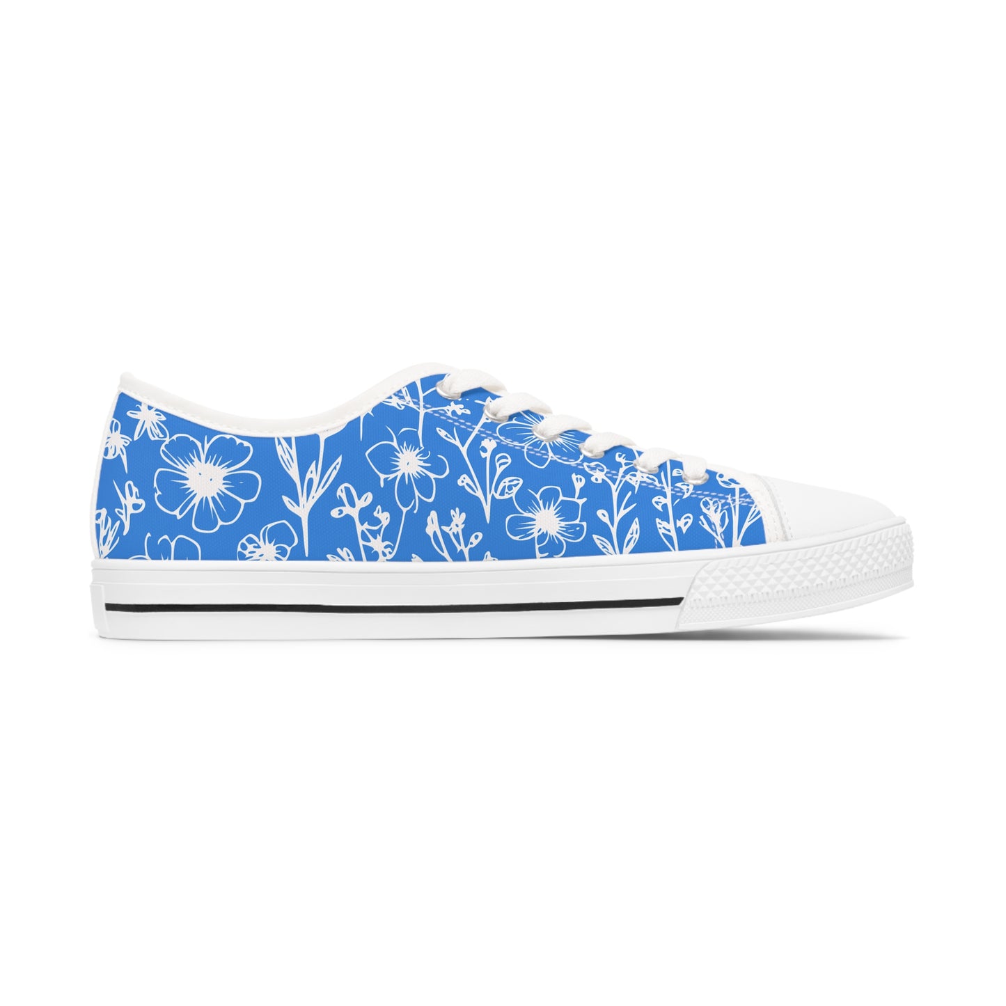 blue and white women's low top sneakers