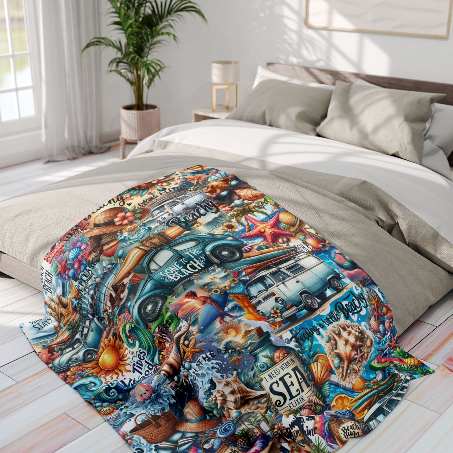 colorful graffiti art blanket