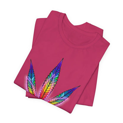 Rainbow Cannabis Leaf T-Shirt