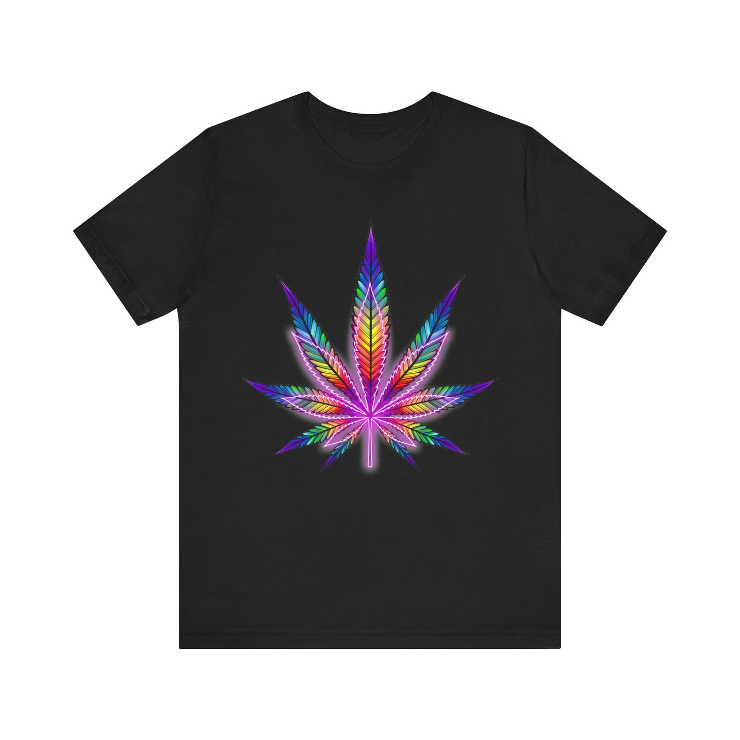 rainbow cannabis leaf t-shirt