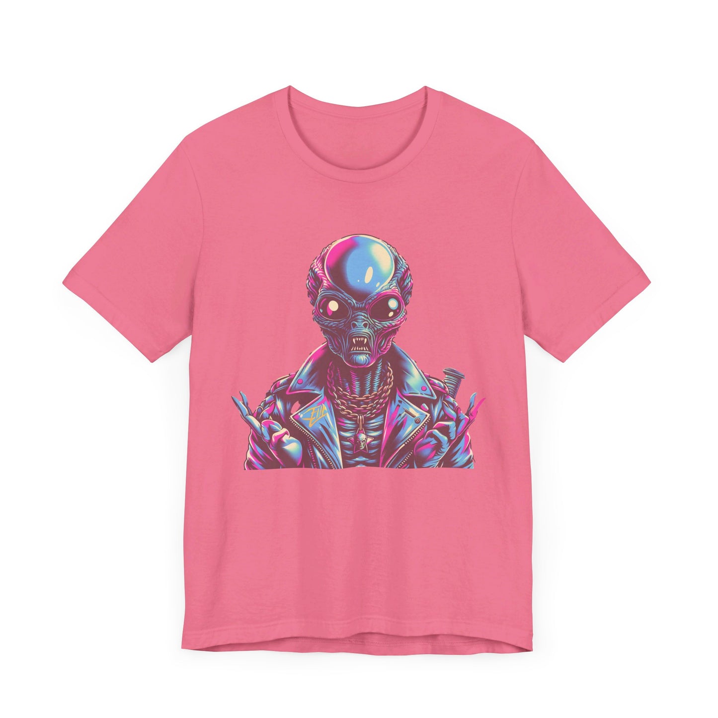 colorful alien jersey short sleeve unisex tee