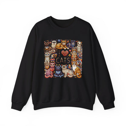 I Love Cat Heavy Blend™ Crewneck Sweatshirt