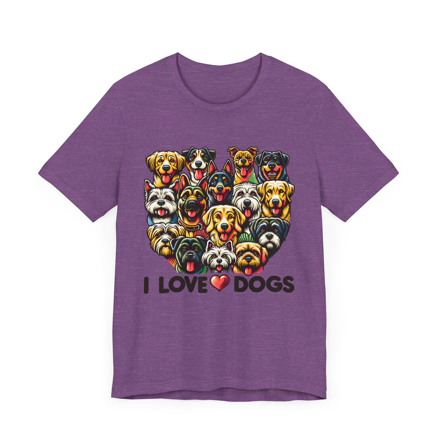 i love dogs unisex jersey short sleeve tee