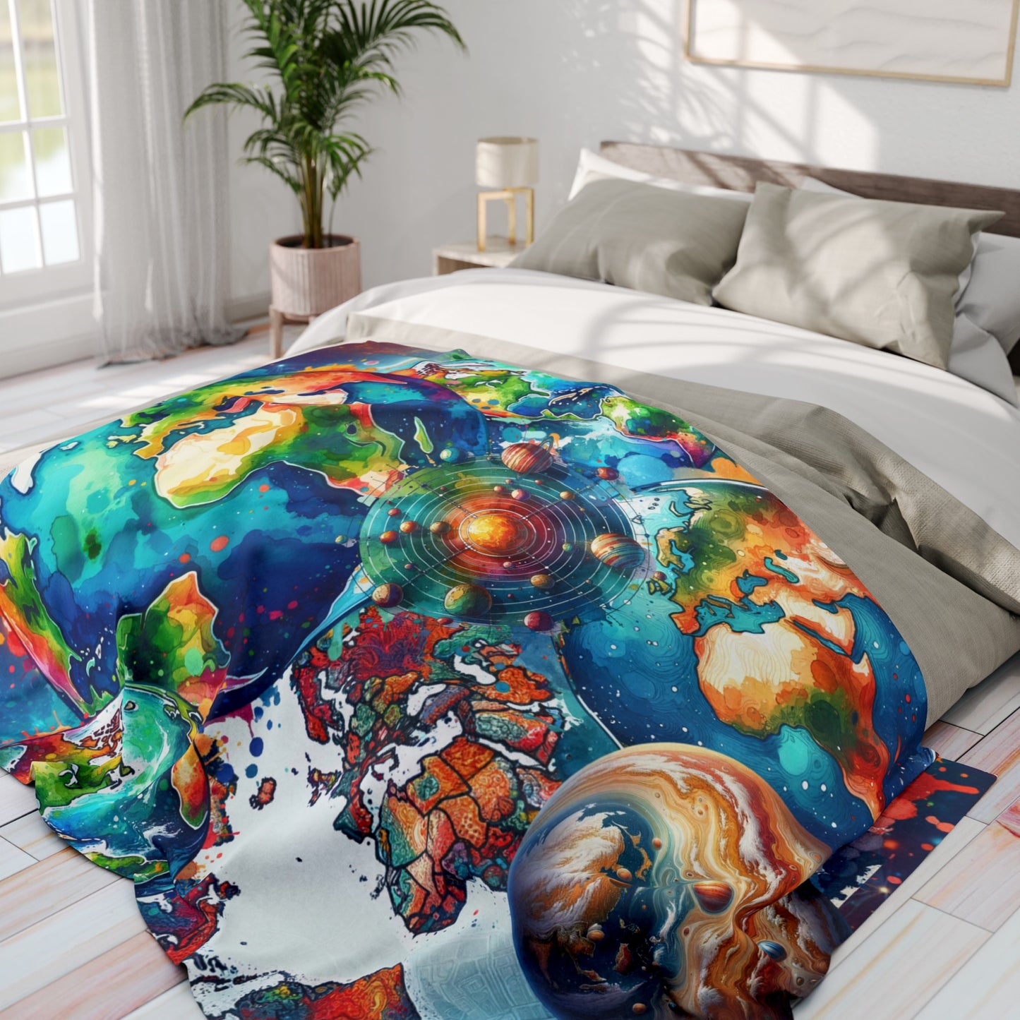 galaxy arctic fleece blanket