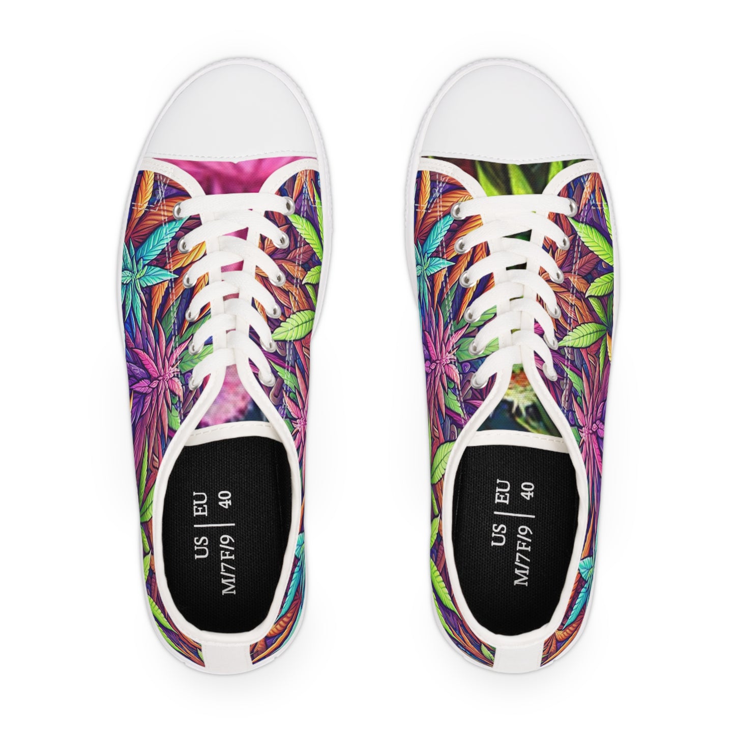 weed leaf low top sneakers