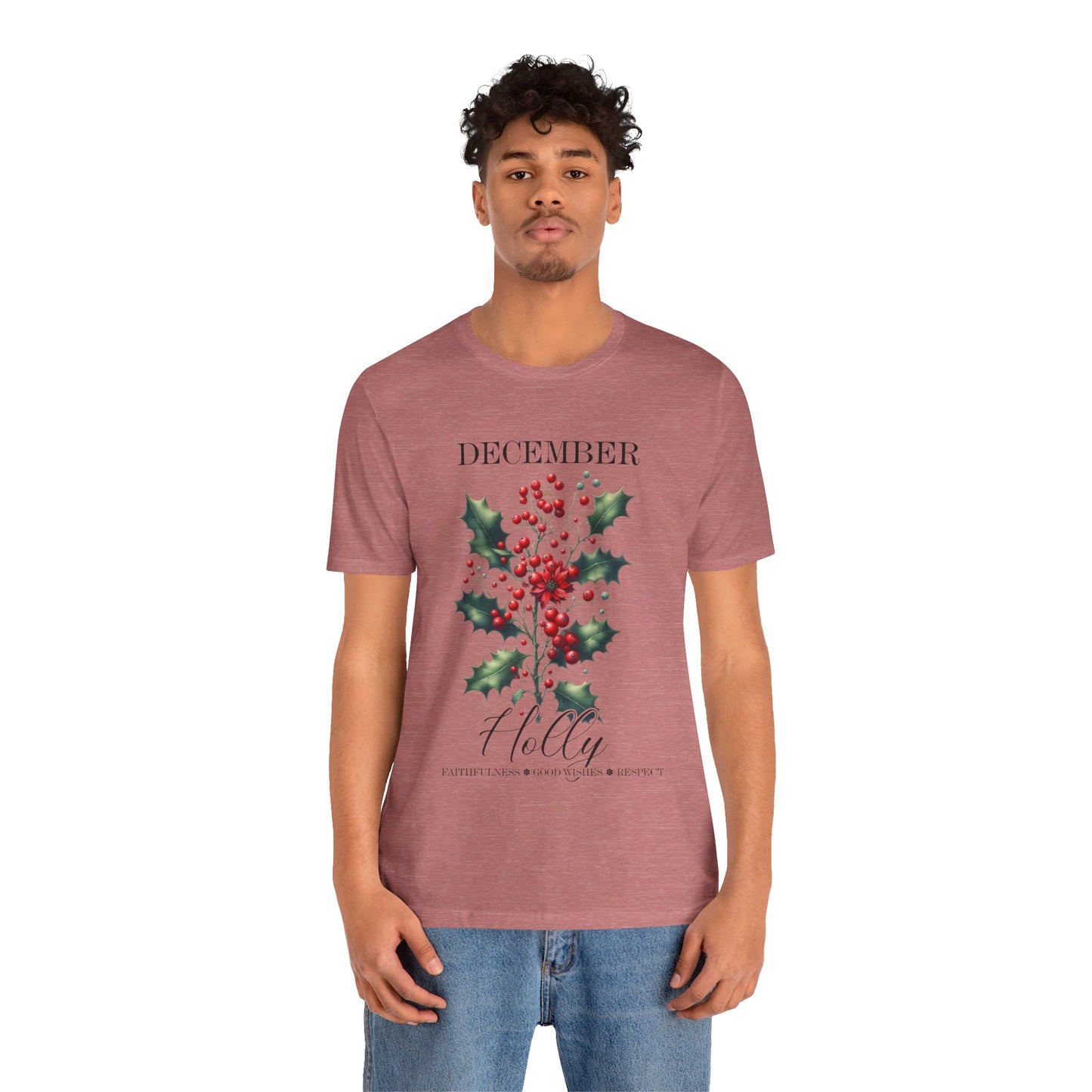 december holly flowers t-shirt