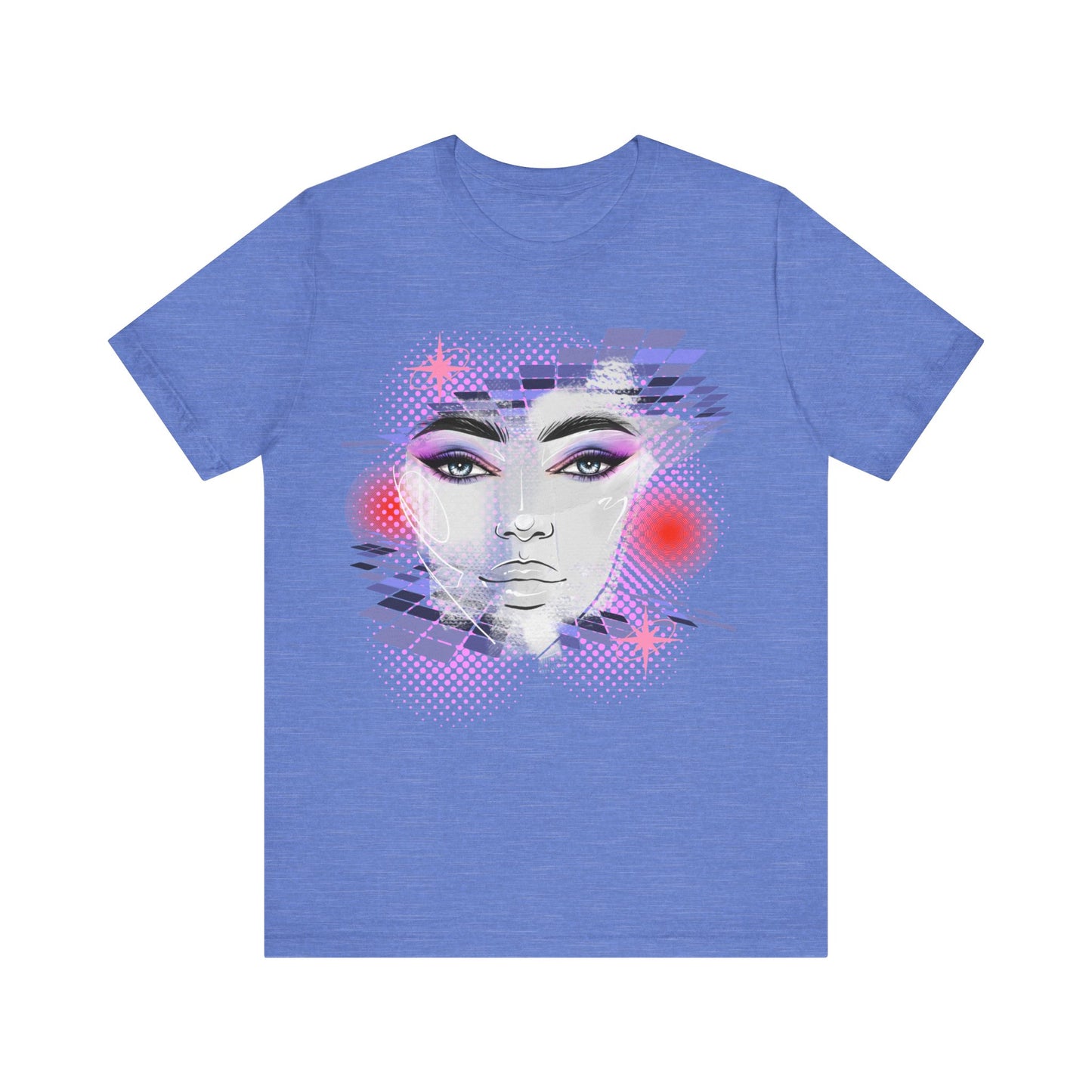 abstract blue girl t-shirt