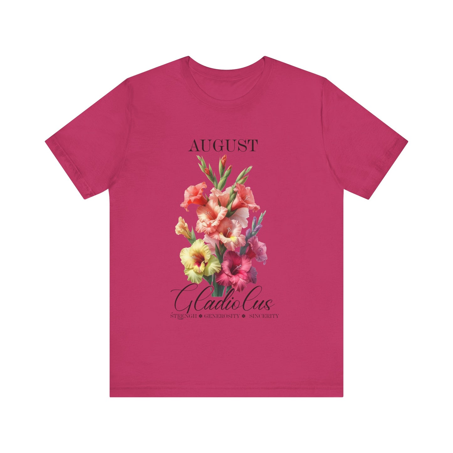 august gladiolus flowers t-shirt