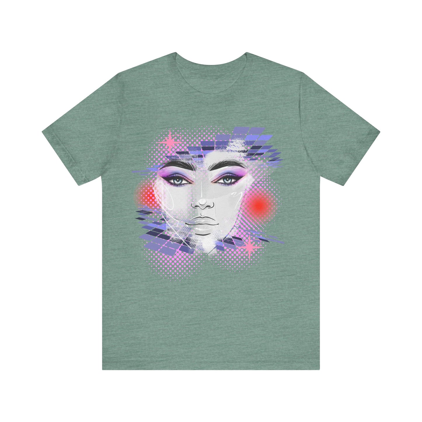 abstract blue girl t-shirt