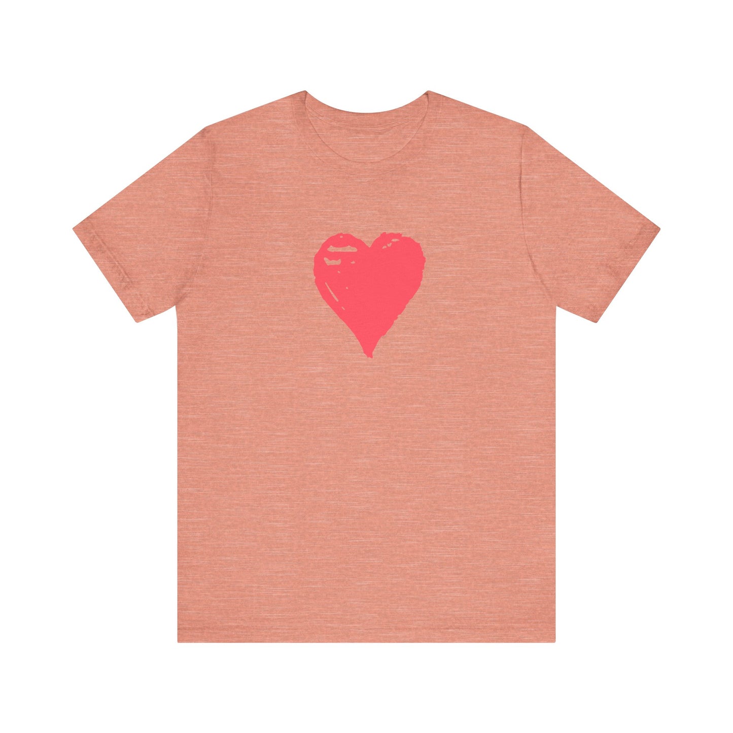 pink heart short sleeve t-shirt