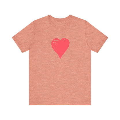 Pink Heart Short Sleeve T-Shirt