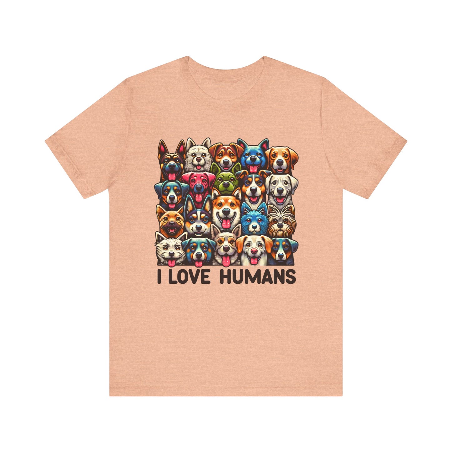 i love humans unisex jersey short sleeve tee