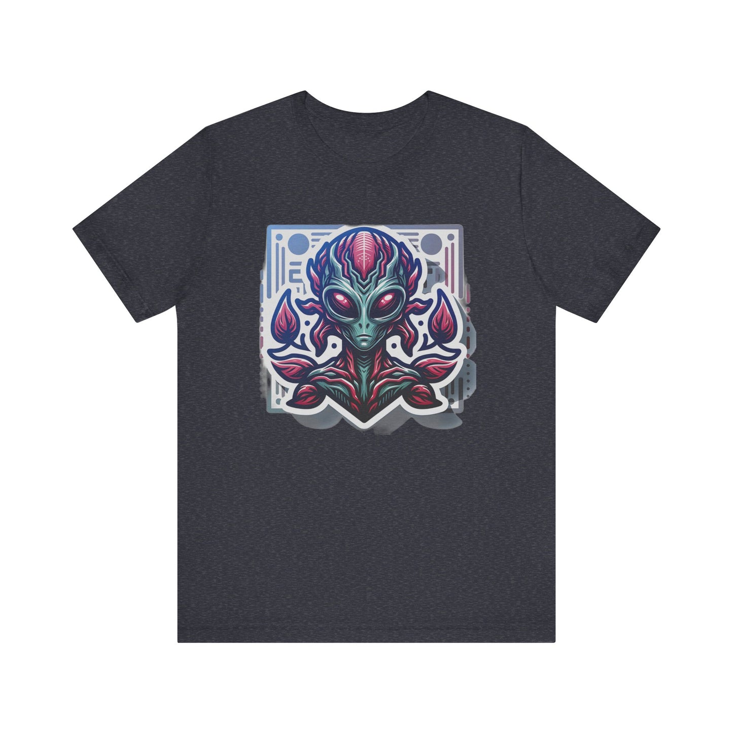 floral alien jersey short sleeve unisex  tee