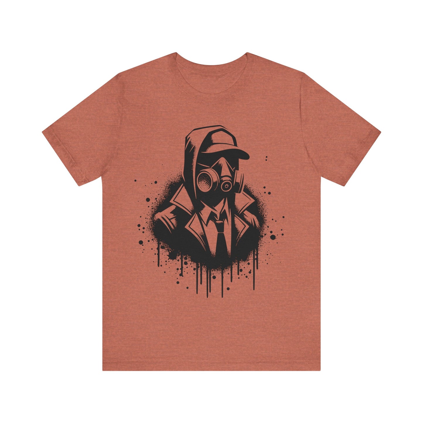 gas mask soldier logo t-shirt