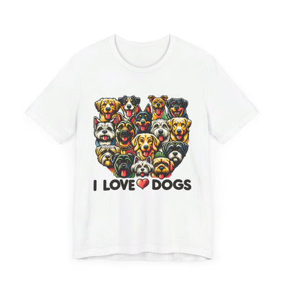 I Love Dogs Unisex Jersey Short Sleeve Tee