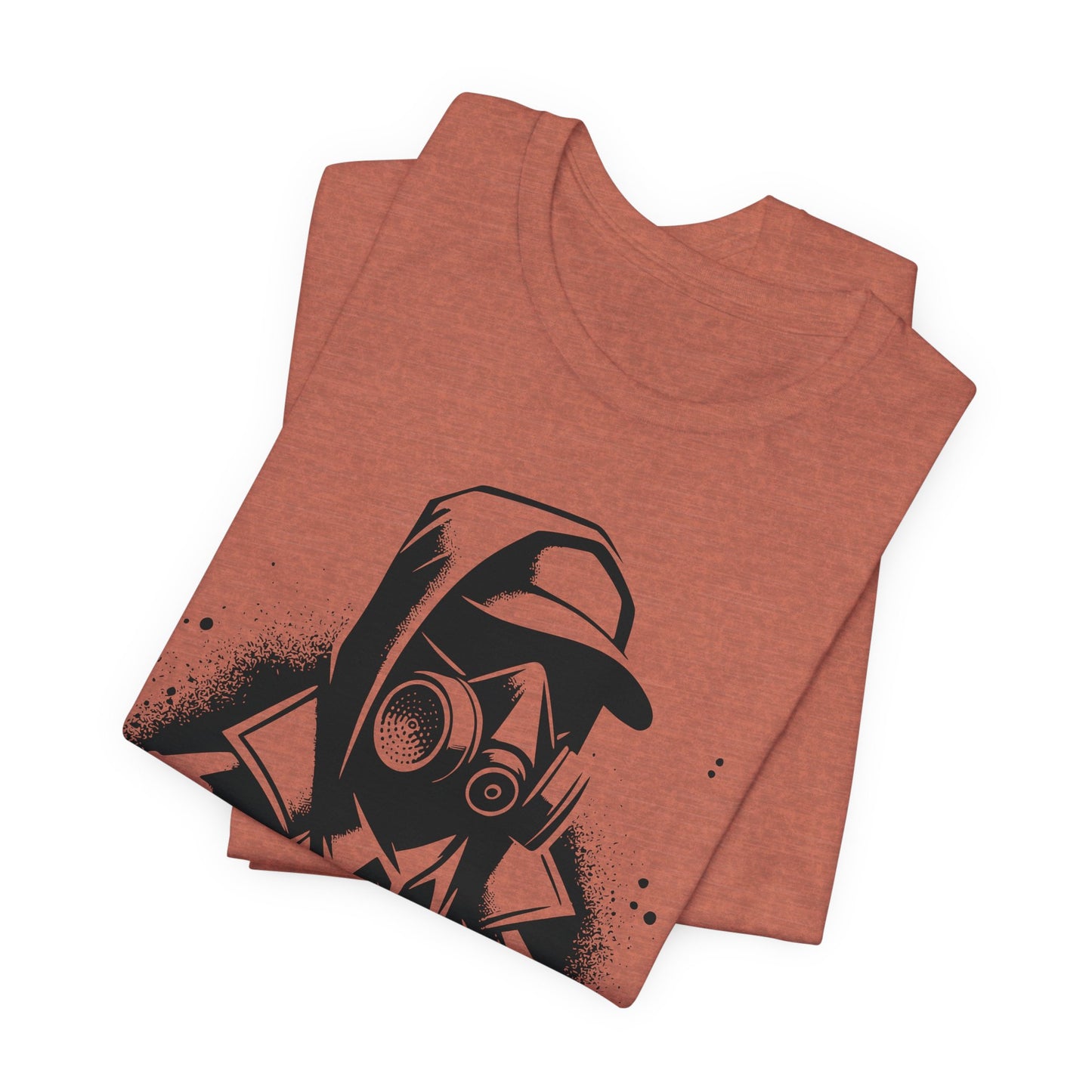 gas mask soldier logo t-shirt