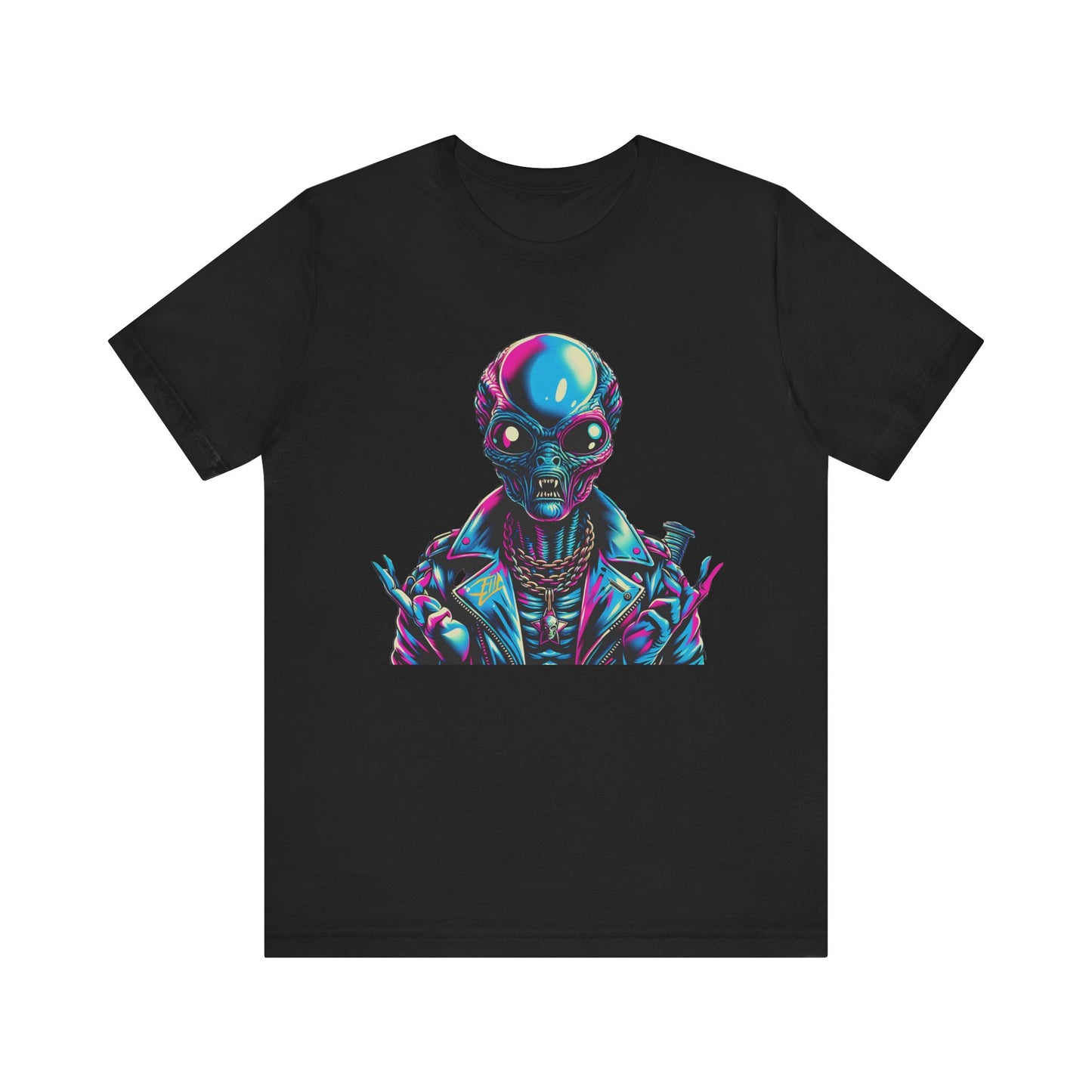 colorful alien jersey short sleeve unisex tee