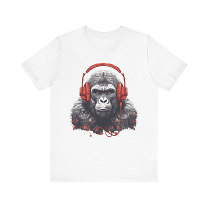 Gorilla With Headphones Unisex T-Shirt