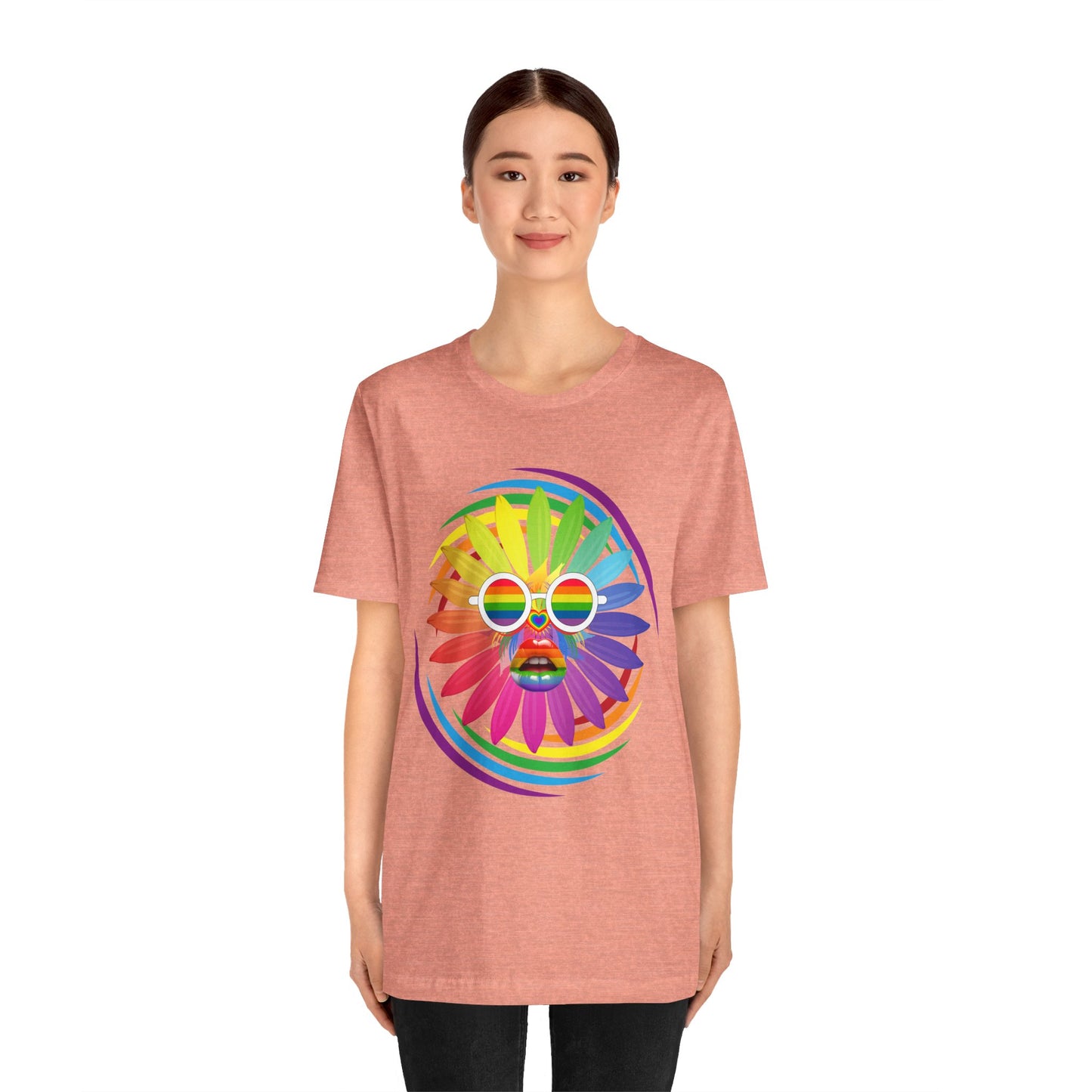 rainbow flower t-shirt