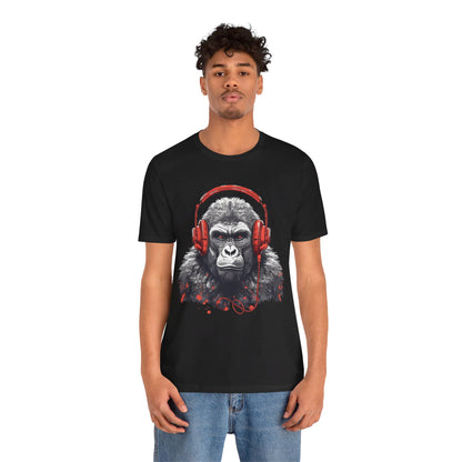 Gorilla With Headphones Unisex T-Shirt