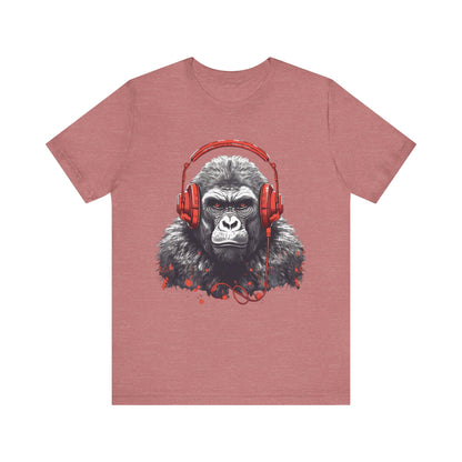 Gorilla With Headphones Unisex T-Shirt