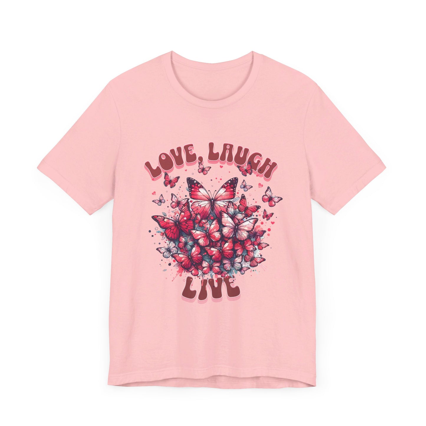 love laugh live jersey short sleeve unisex tee