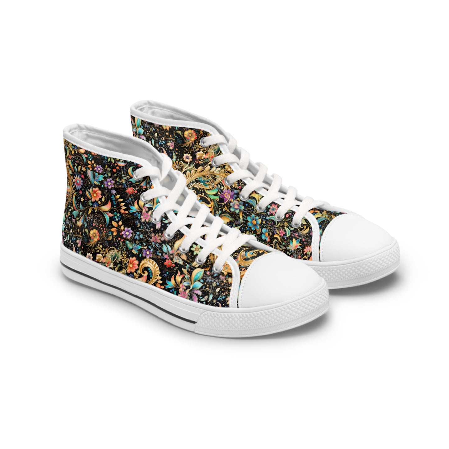 artsy flowers women sneakers