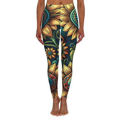 Sunflower Women's Casual Spandex Leggings (AOP)