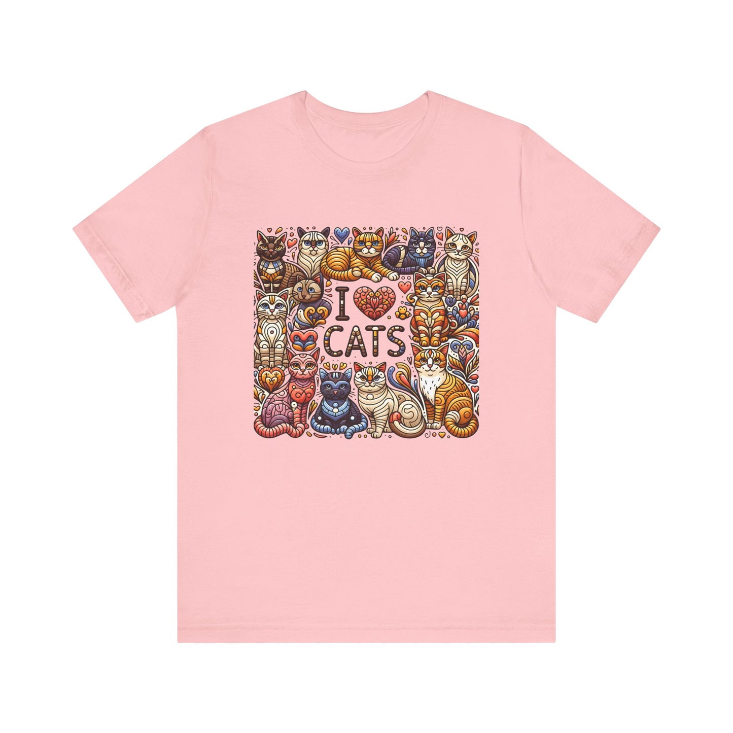 i love cat jersey short sleeve unisex tee