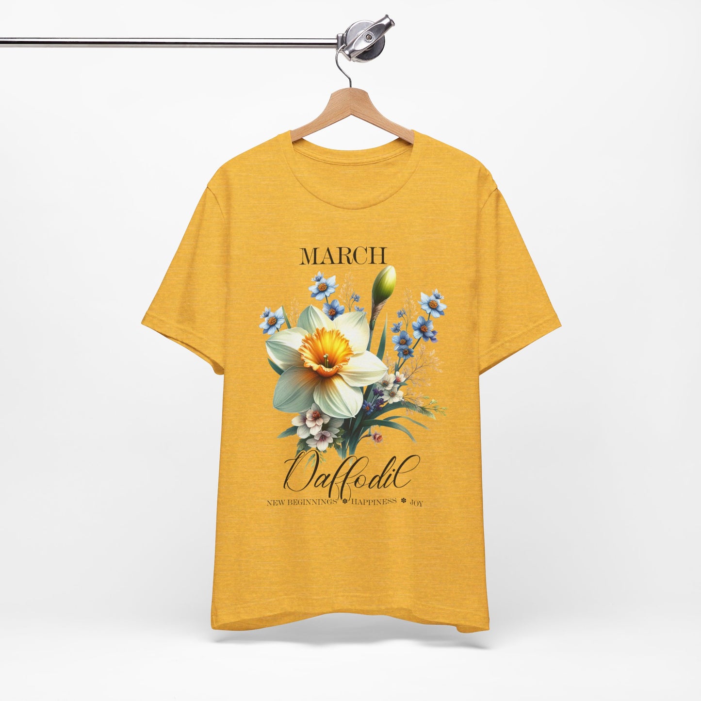 march daffodil flowers t-shirt