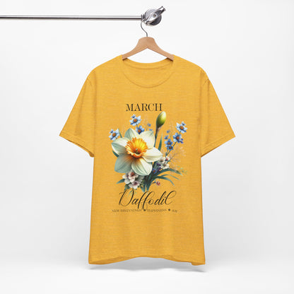 March Daffodil Flowers T-Shirt