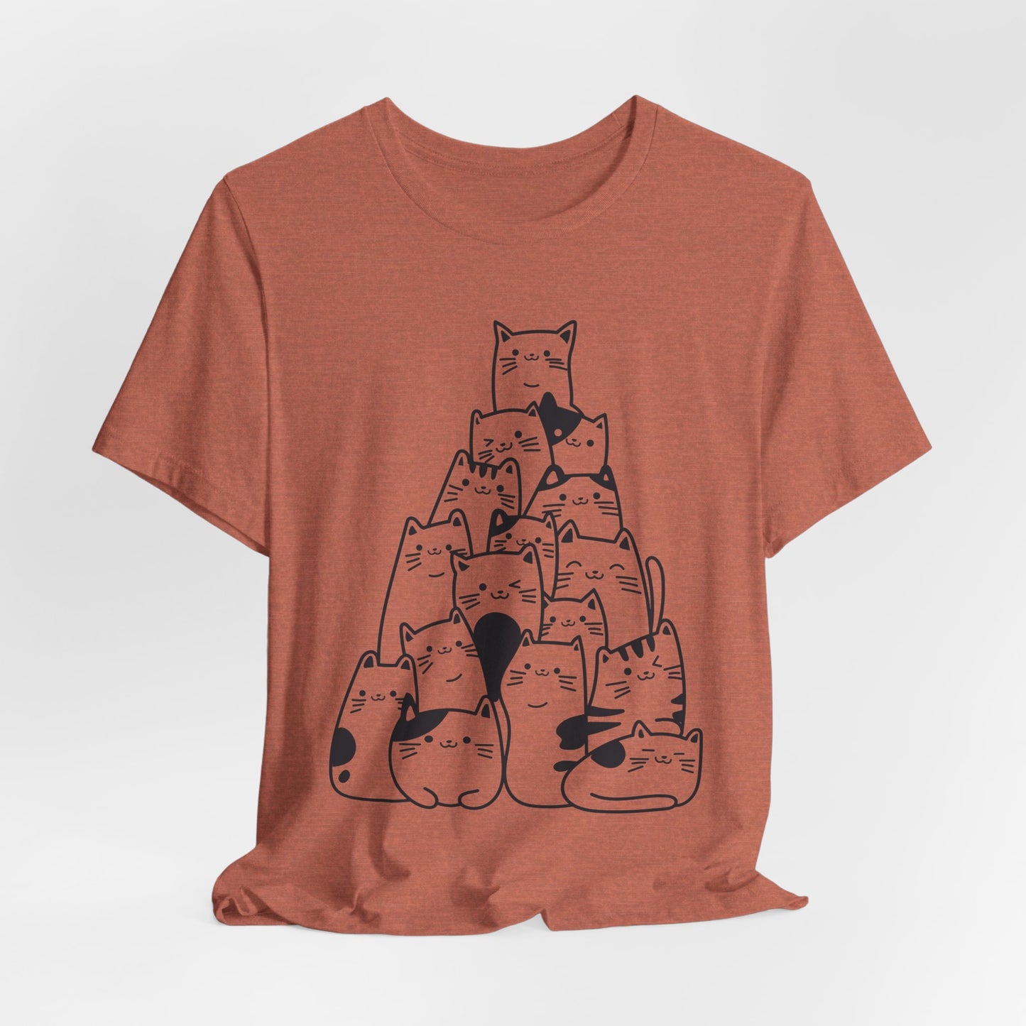 cat tree pattern t-shirt