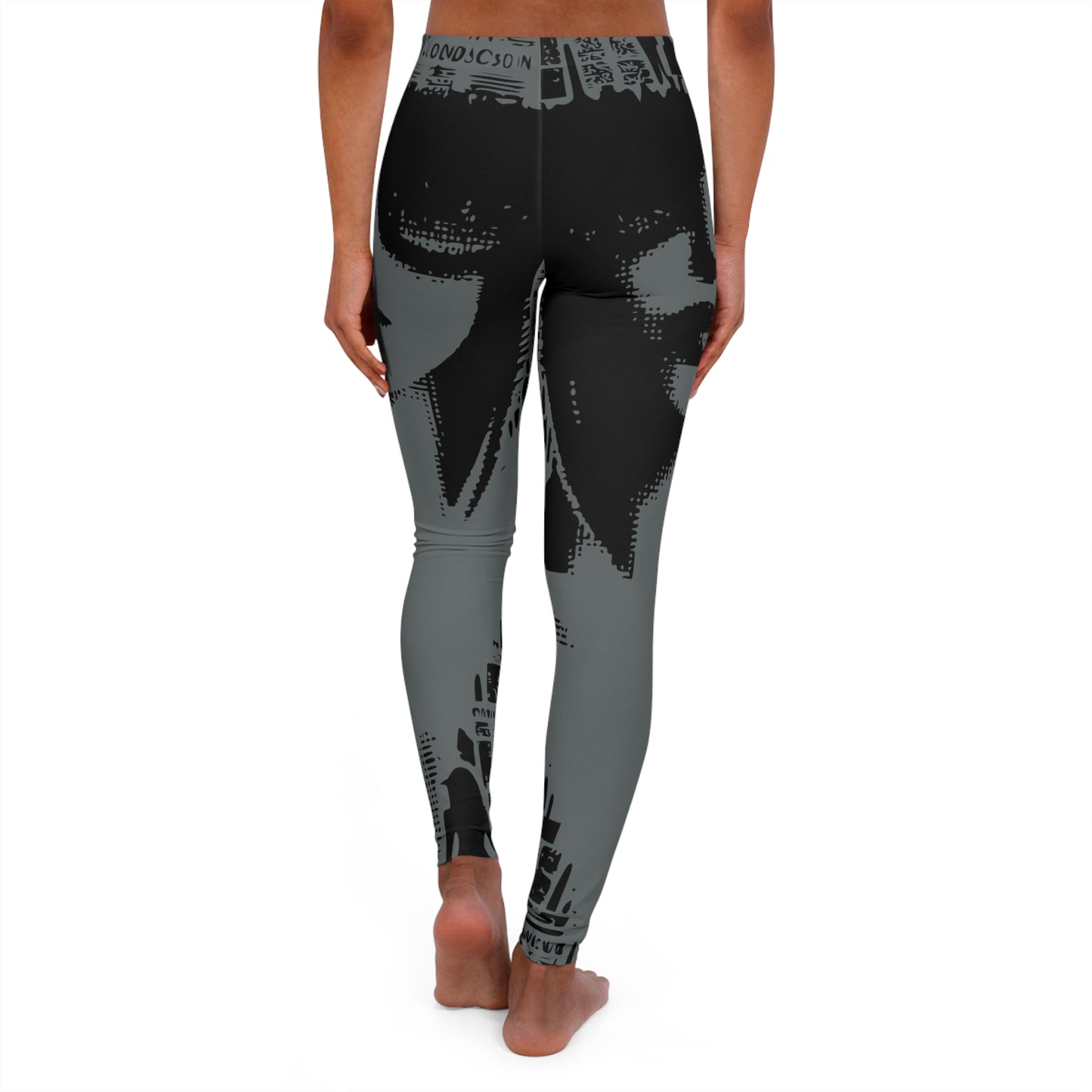 grey girl women's casual spandex leggings (aop)