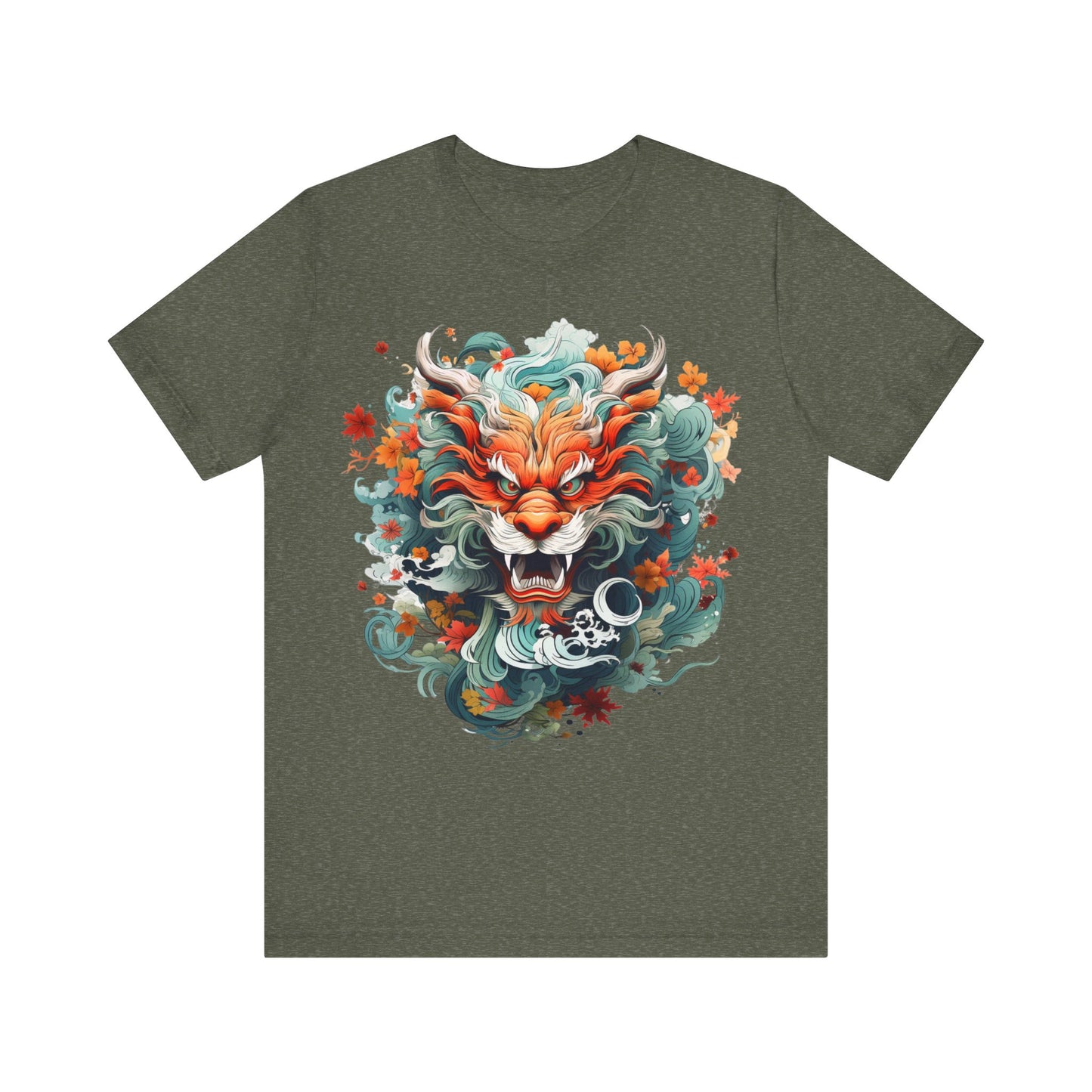 cartoon fierce loong pattern t-shirt