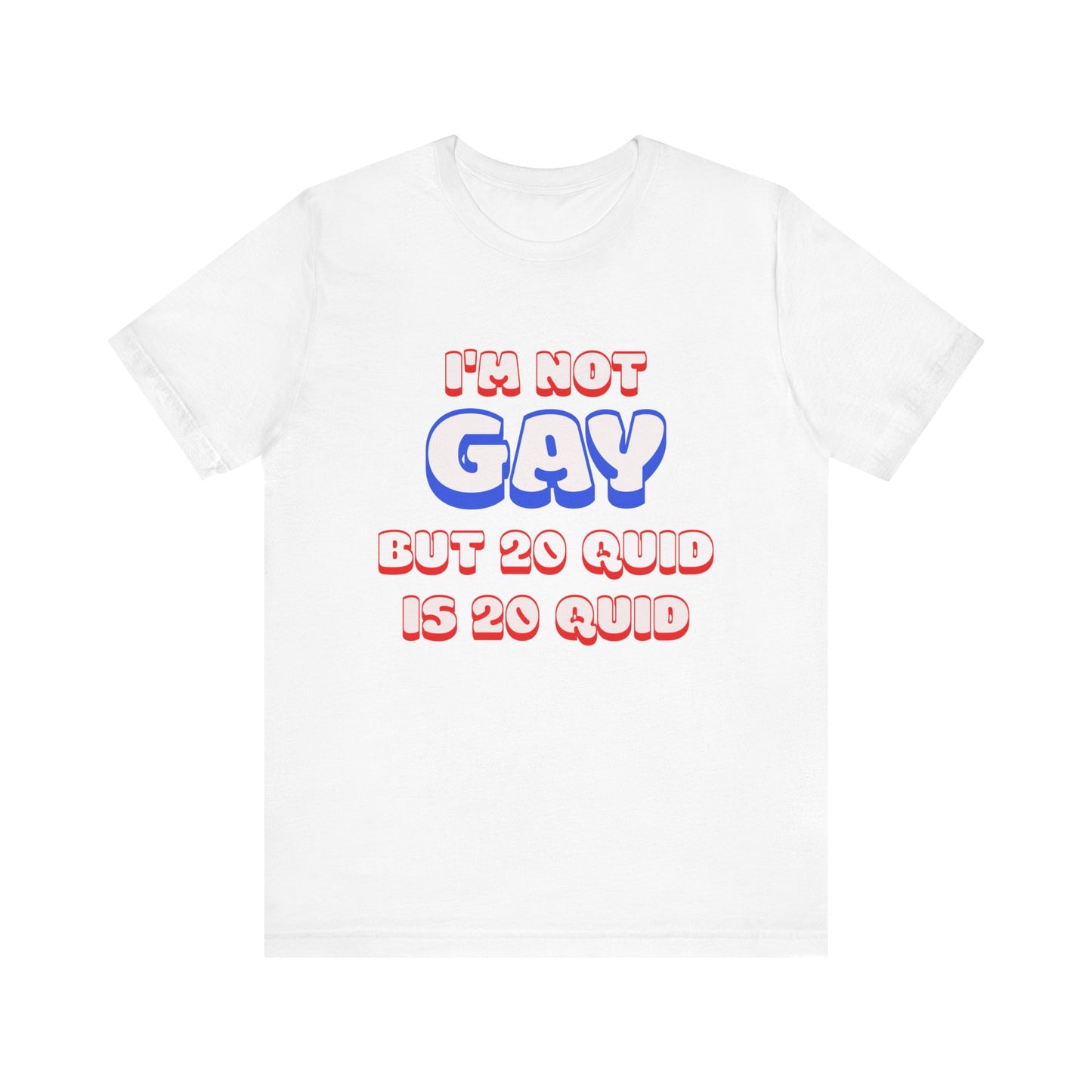 i'm not gay jersey short sleeve tee