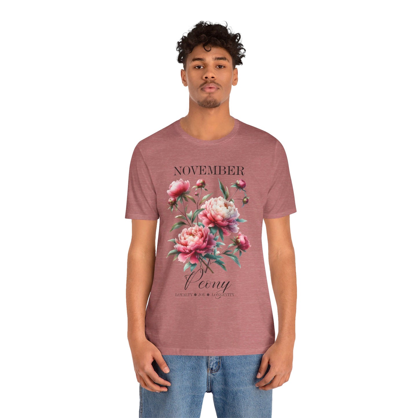 november peony flowers t-shirt