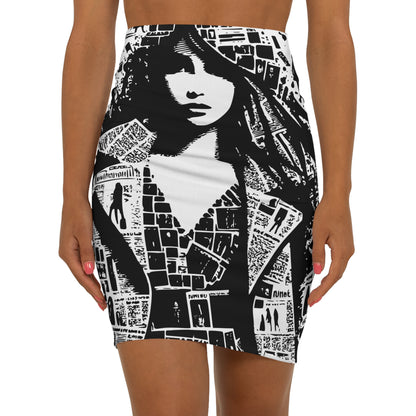 Women Newspaper Design Skirts