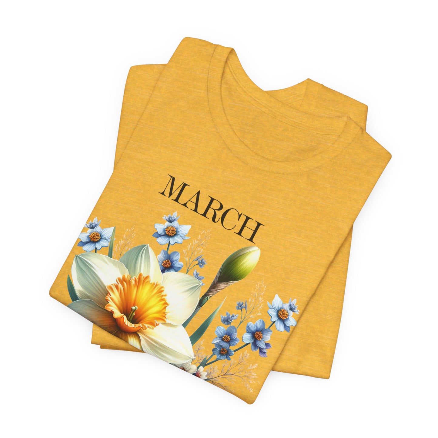 march daffodil flowers t-shirt