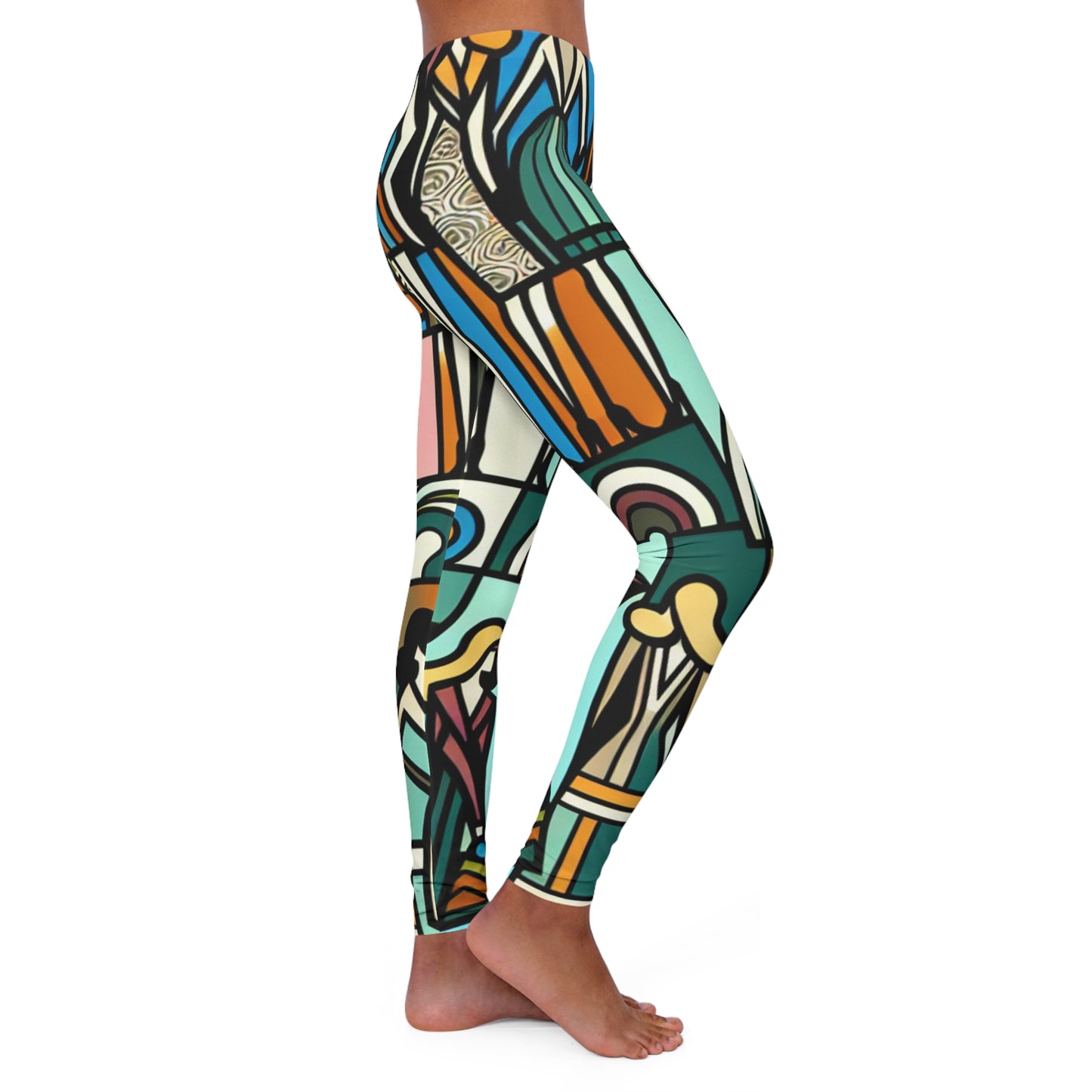 art decor women's casual spandex leggings (aop)