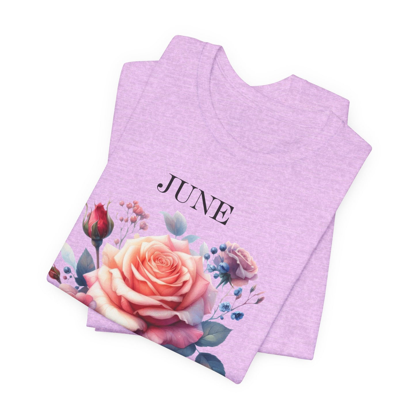 june rose flowers t-shirt