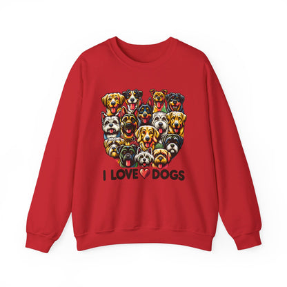 I Love Dogs Heavy Blend™ Crewneck Sweatshirt