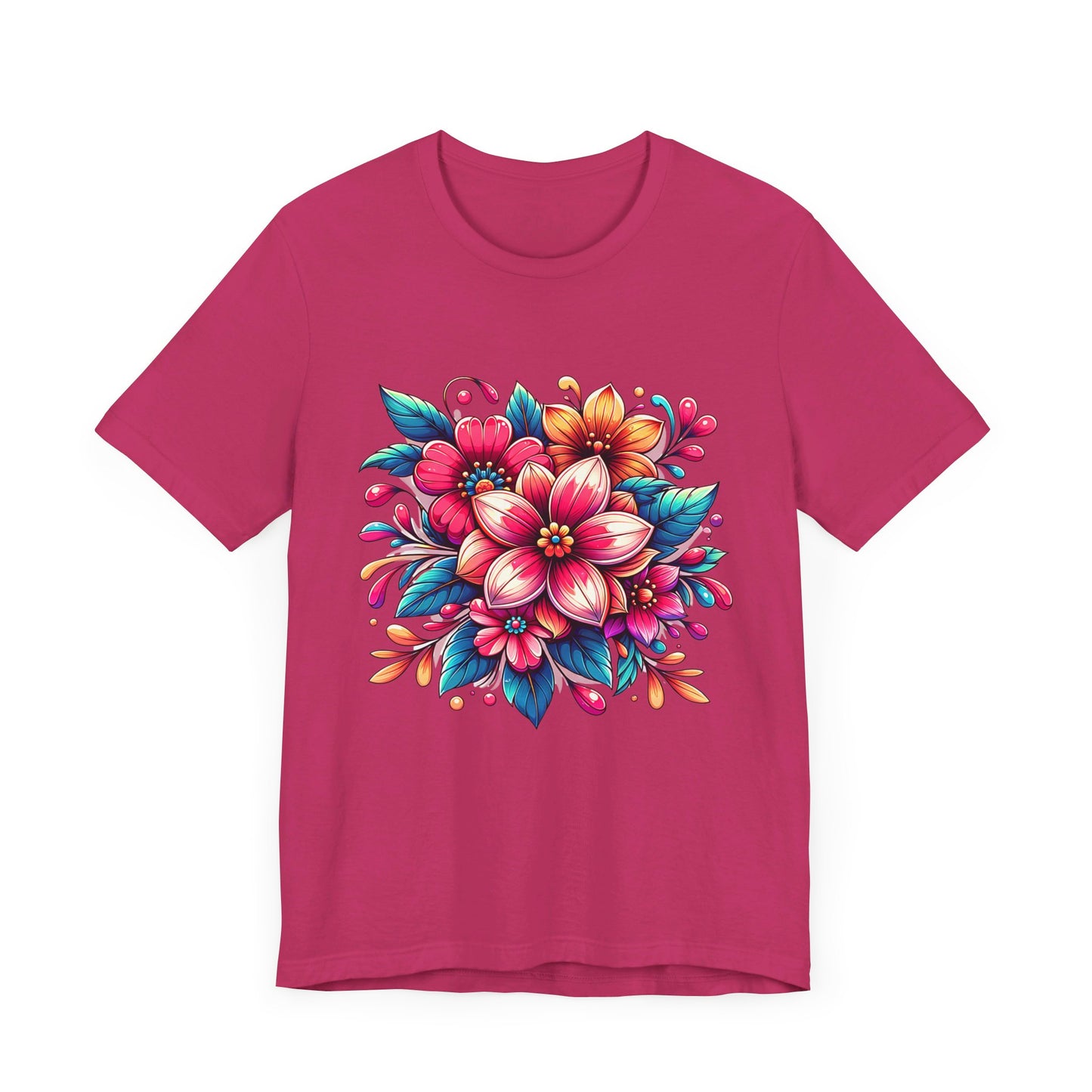 flower jersey short sleeve tee