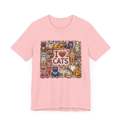 I love Cat Jersey Short Sleeve Unisex Tee