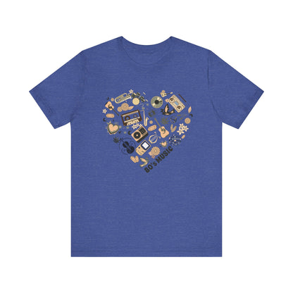 Musical Heart Jersey Short Sleeve Unisex Tee